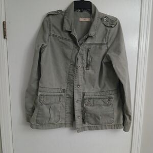 Women's Vintage Y2K Levi's Green Military Style Jacket